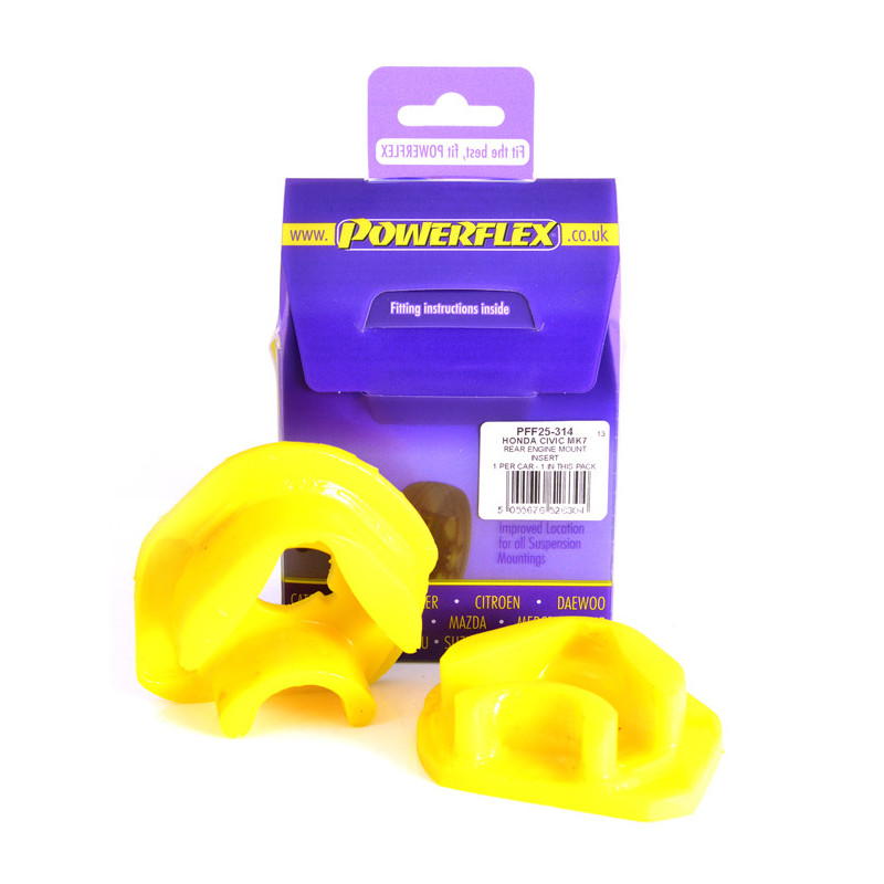 Silent-Bloc Powerflex achterste motorsteun Honda Civic Mk7 incl. Type-R (2001-2005) - PF-F25314 - PFF25-314 - 5055676526304