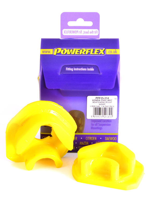 Silent-Bloc Powerflex achterste motorsteun Honda Civic Mk7 incl. Type-R (2001-2005) - PF-F25314 - PFF25-314 - 5055676526304