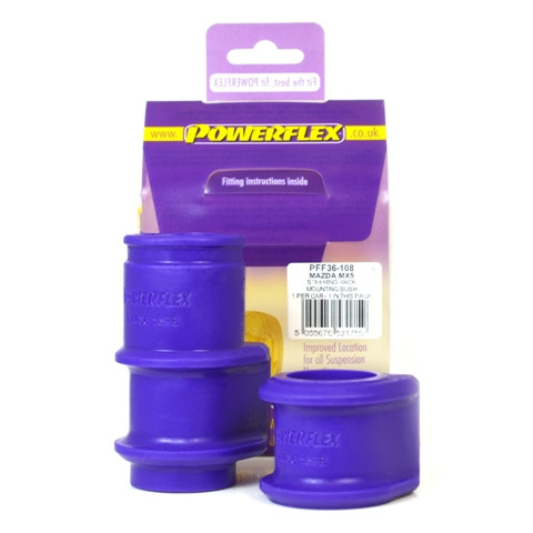 Silent-Bloc Powerflex Kit Crémaillère de Direction Mazda MX-5, Miata Mk1 NA (1989-1998) - PF-F36108 - PFF36-108 - 5055676531759