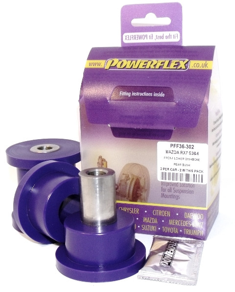 Silent-Bloc Powerflex Achterste Onderste Driehoek Voor Mazda RX-7 Generatie 3 & 4 (1992-2002) - PF-F36302-2 - PFF36-302 - 5055676504944