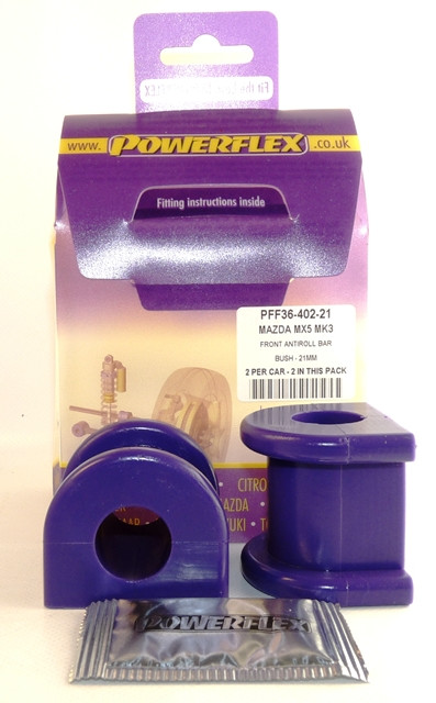 Silent-Bloc Powerflex Anti-Roll Bar 21mm Voor Mazda MX-5, Miata Mk3 NC (2005-2015) - PF-F3640221-2 - PFF36-402-21 - 5055676505149