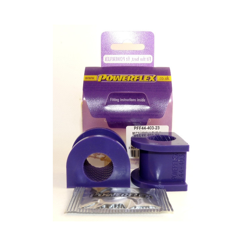 Silent-Bloc Powerflex stabilisatorstang achter op 23 mm chassis Mitsubishi Lancer Evolution 10 CZ4A (10/07-) - PF-F4440323-2 - PFF44-403-23 - 5055676505781