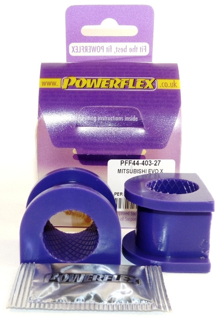 Powerflex bushes for Front Anti Roll Bar To Chassis Bush 27mm Mitsubishi Lancer Evolution 10 CZ4A (10/07-) - PF-F4440327-2 - PFF44-403-27 - 5055676505804
