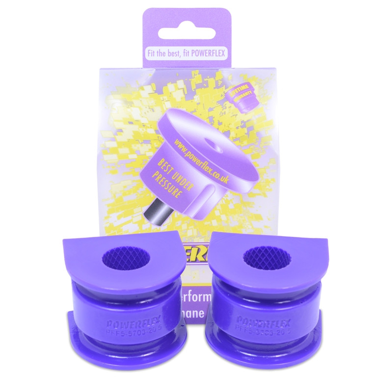 Silent-Bloc Powerflex Barre Anti-Roulis Avant 26.5mm BMW E90, E91, E92 & E93 Série 3 xDrive (2005-2013) - PF-F55703265-2 - PFF5-5703-26.5 - 5055676537546