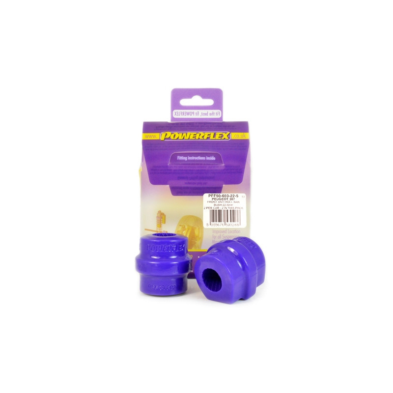 Powerflex bushes for Front Anti Roll Bar Bush 22.5mm Citroen Berlingo (2008-on) - PF-F50603225-2 - PFF50-603-22.5 - 5055676530288