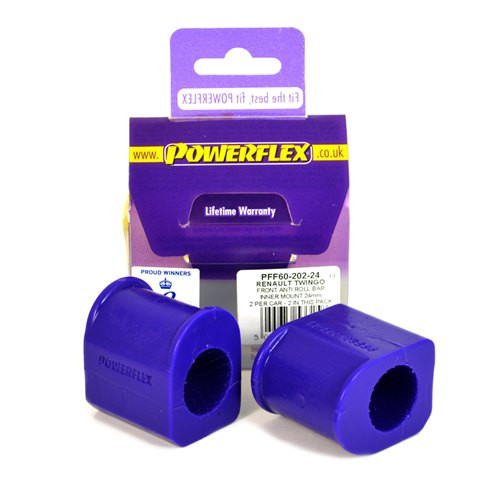 Silent-Bloc Powerflex Barre Anti-Roulis Avant sur Châssis 24mm Renault Megane I (1995-2002) - PF-F6020224-2 - PFF60-202-24 - 5055676533258
