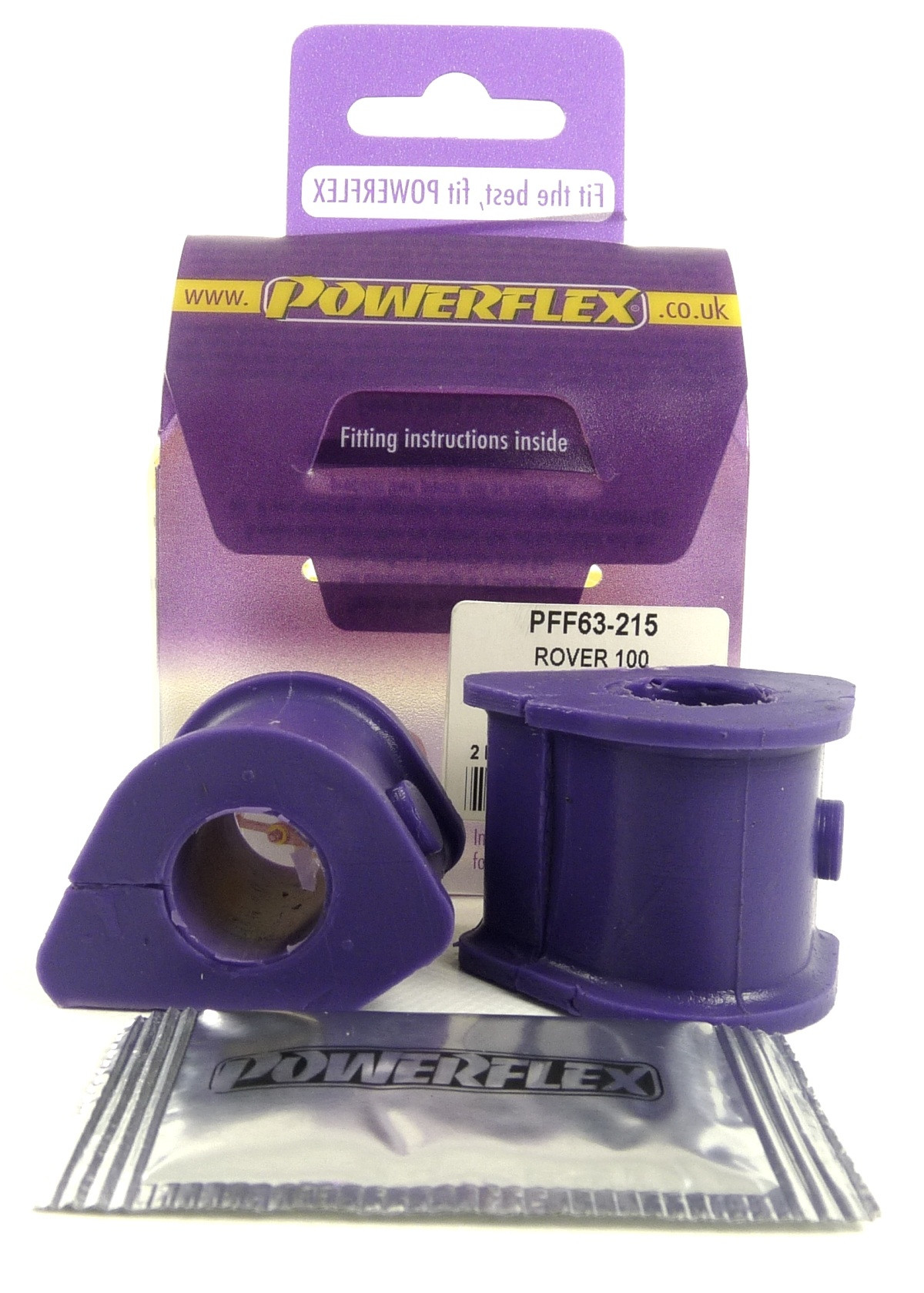 Silent-Bloc Powerflex Interieur Rolbeugel Rover Metro GTi, Rover 100 - PF-F63215-2 - PFF63-215 - 5055676507242