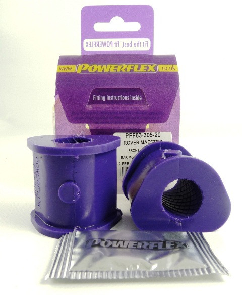 Powerflex bushes for Front Anti Roll Bar Bar Mounting 20mm Rover Maestro - PF-F6330520-2 - PFF63-305-20 - 5055676507273