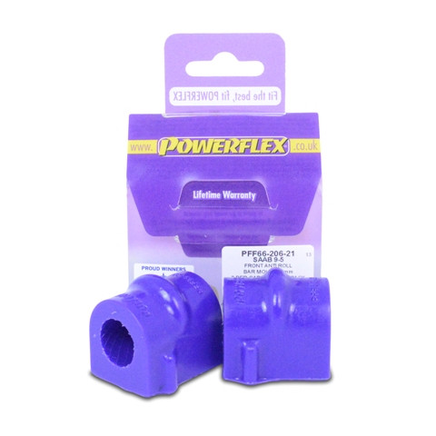 Silent-Bloc Powerflex Barre Anti-Roulis Avant 21mm Saab 9-5 (1998-2010) YS3E - PF-F6620621-2 - PFF66-206-21 - 5055676507730