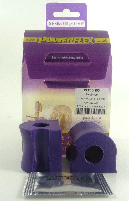 Silent-Bloc Powerflex Anti-Roll Bar voor Saab 900 (1983-1993) - PF-F66403-2 - PFF66-403 - 5055676507891
