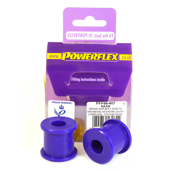 Silent-Bloc Powerflex anti-rollbar-koppeling voor op Saab 96 wishbone (60-1979) - PF-F66407-2 - PFF66-407 - 5055676530844