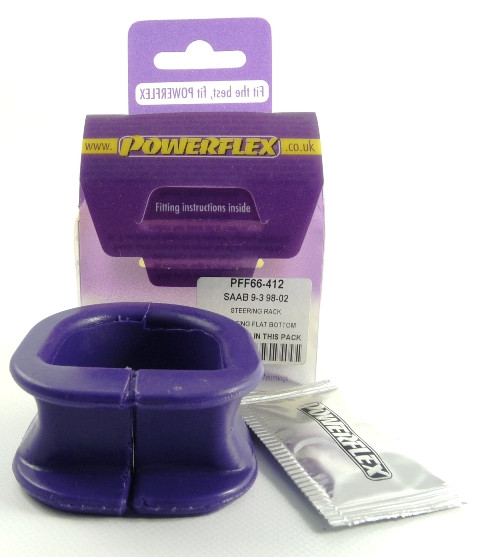 Silent-Bloc Powerflex Direction Fond Plat Saab 9-3 (1998-2002) - PF-F66412 - PFF66-412 - 5055676507945