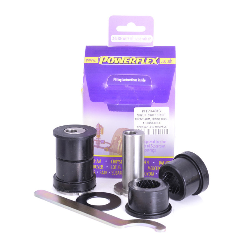 Silent-Bloc Powerflex voorarm, verstelbaar carrosserie Suzuki Swift - Sport (2010 -) - PF-F73401G-2 - PFF73-401G - 5055676525673