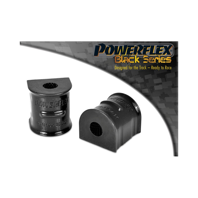Silent-Bloc Powerflex Black Antistabilisatorstang achter op 18 mm chassis Ford Focus Mk2 incl. ST en RS (2005-2010) - PF-R19120418-2N - PFR19-1204-18BLK - 5055676538598