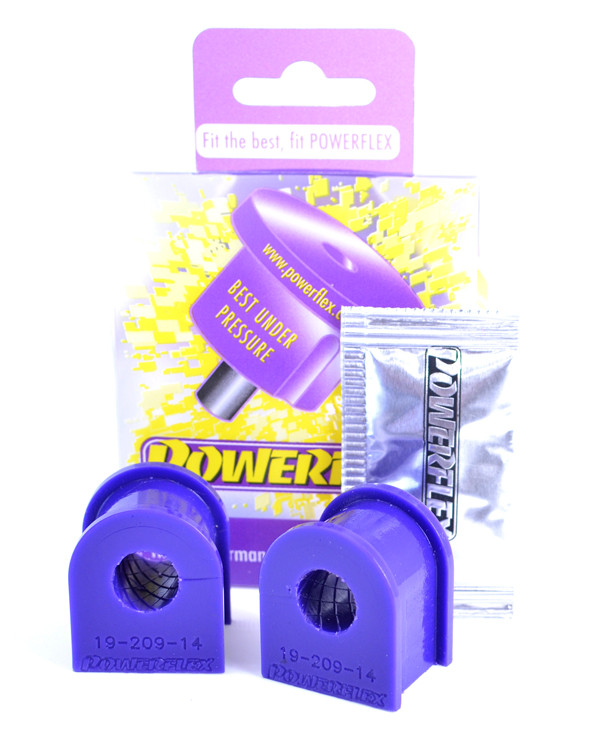 Silent-Bloc Powerflex achterste stabilisatorstang 14mm Ford Sierra 3Dr & Sapphire RS Cosworth 2WD - PF-R1920914-2 - PFR19-209-14 - 5055676518293