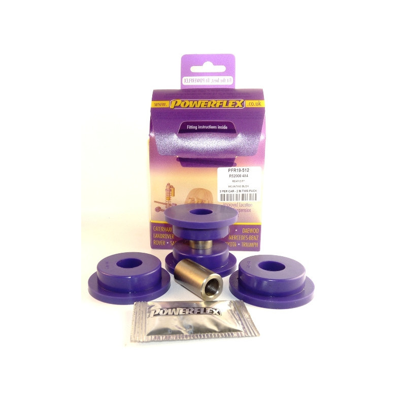 Silent-Bloc Powerflex Achter Differentieel Ford Escort MK5,6 RS2000 4X4 1992-96 - PF-R19512-2 - PFR19-512 - 5055676503619