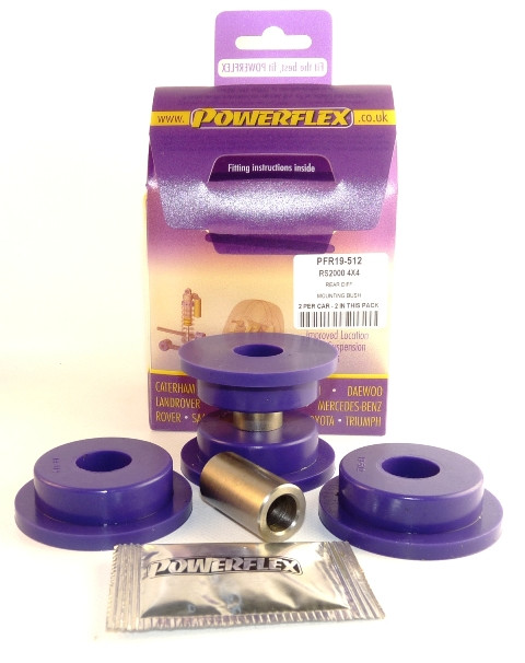 Silent-Bloc Powerflex Achter Differentieel Ford Escort MK5,6 RS2000 4X4 1992-96 - PF-R19512-2 - PFR19-512 - 5055676503619