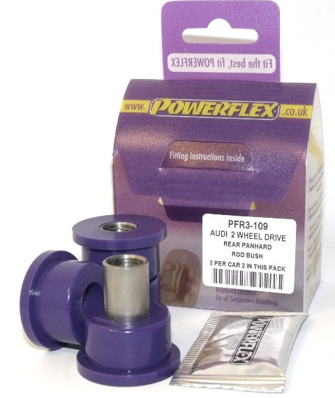 Silentbloc Powerflex pentru fixarea barei Panhard spate la Audi 80, 90, inclusiv modelele anterioare (73 - 1996) - PF-R3109-2 - PFR3-109 - 5055676500687