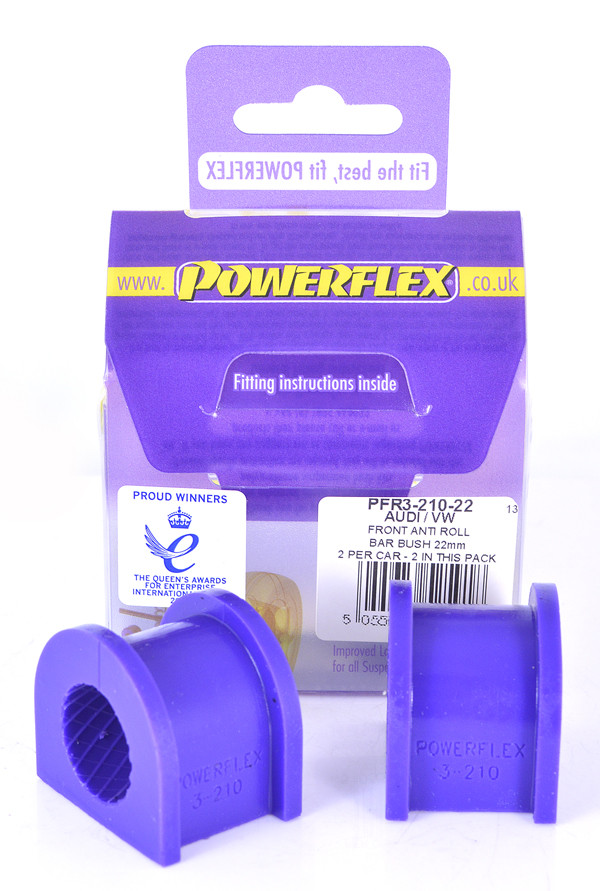 Silent-Bloc Powerflex Barre Anti-Roulis Arrière 22mm Audi A4 inclu Avant (2WD) - PF-R321022-2 - PFR3-210-22 - 5055676525918
