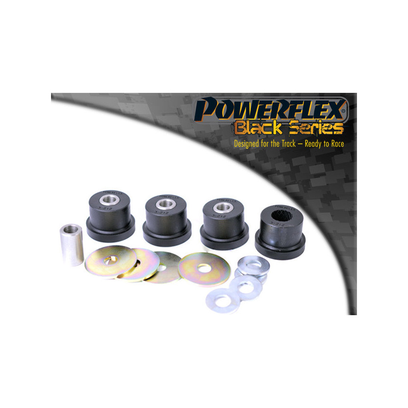 Silent-Bloc Powerflex Zwart Interieur Bovenarm Achter (Voorgevormde Arm) Audi RS4 Avant (2000-2001) - PF-R3212-4N - PFR3-212BLK - 5055676520487