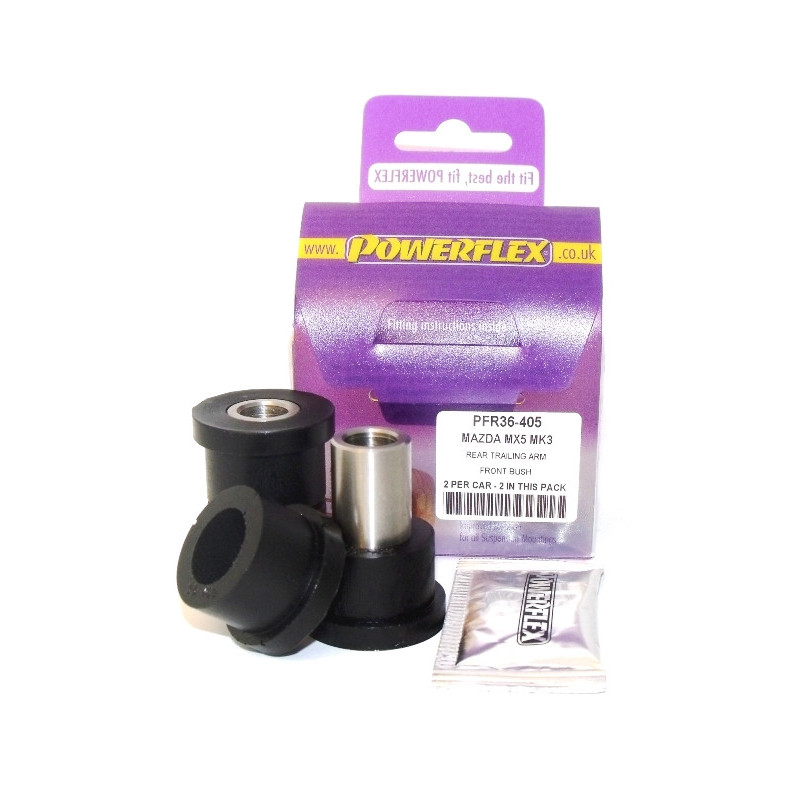 Silent-Bloc Powerflex voorste trekstangarm achter Mazda MX-5, Miata Mk3 NC (2005-2015) - PF-R36405-2 - PFR36-405 - 5055676505187