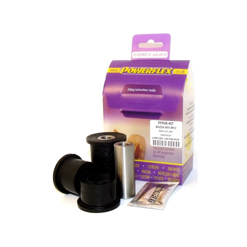 Silent-Bloc Powerflex Interieur Achterarm Verbinding Mazda MX-5, Miata Mk3 NC (2005-2015) - PF-R36407-2 - PFR36-407 - 5055676505200