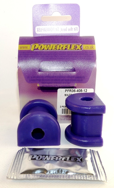 Silent-Bloc Powerflex Barre Anti-Roulis Arrière 12mm Mazda MX-5, Miata Mk3 NC (2005-2015) - PF-R3640812-2 - PFR36-408-12 - 5055676505217