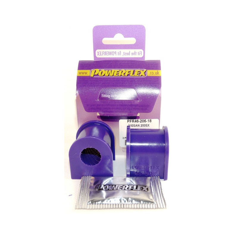 Silent-Bloc Powerflex achterste stabilisatorstang 18 mm Nissan 200SX - S13, S14, S14A & S15 - PF-R4620618-2 - PFR46-206-18 - 5055676506016