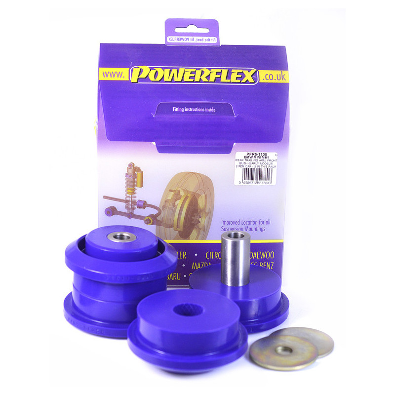 Silent-Bloc Powerflex Voortrailing Arm Achter Mini Generatie 1 R50/52/53 (2000 - 2006) - PF-R51105-2 - PFR5-1105 - 5055676527806
