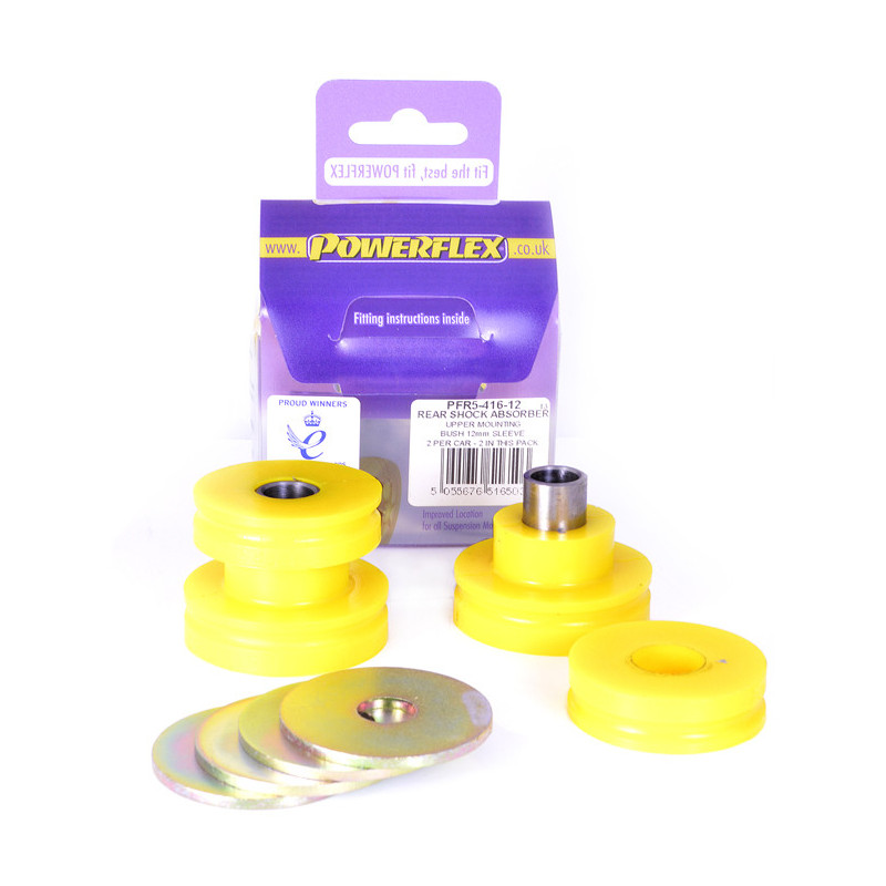 Silent-Bloc Powerflex Bovenste Achterschokdemper 12mm BMW E81, E82, E87 & E88 1 Reeks (2004-2013) - PF-R541612-2 - PFR5-416-12 - 5055676516503