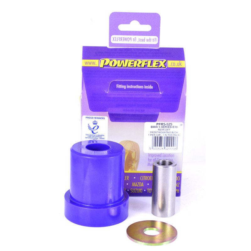 Silent-Bloc Powerflex Voor Differentieel Achter BMW E39 5 Reeks 520 tot 530 - PF-R5525 - PFR5-525 - 5055676529008