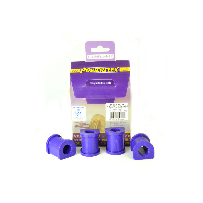 Silent-Bloc Powerflex Rolbeugel Achter 16mm Porsche 911 Classic (65-67) - PF-R5741216-4 - PFR57-412-16 - 5055676512482