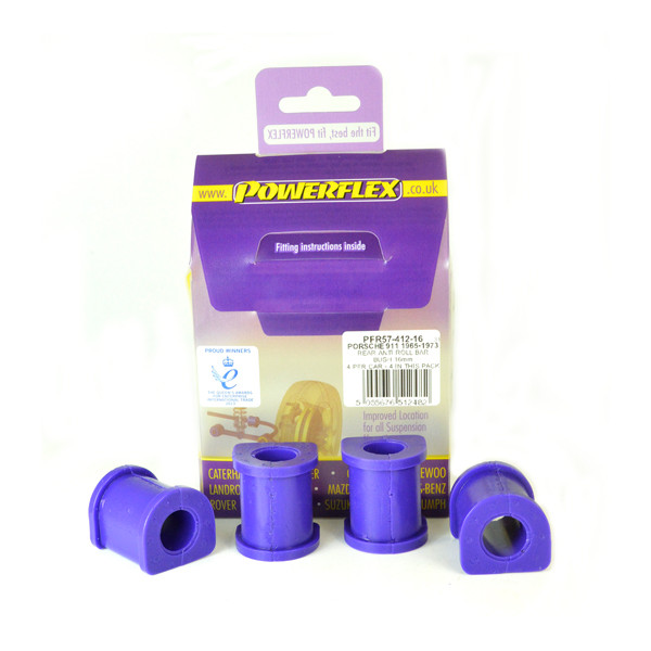 Silentbloc Powerflex pentru bară antiruliu spate de 16 mm, Porsche 911 Classic (65-67) - PF-R5741216-4 - PFR57-412-16 - 5055676512482