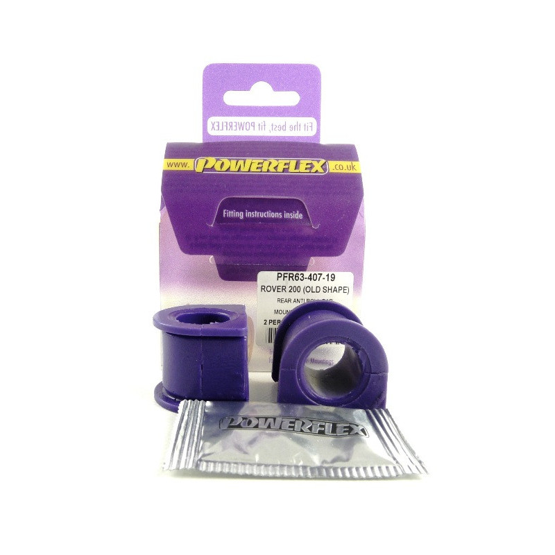 Silent-Bloc Powerflex Antistabilisatorstang achter 19 mm Rover 200 (1989-1995), 400 (1990-1995) - PF-R6340719-2 - PFR63-407-19 - 5055676507396