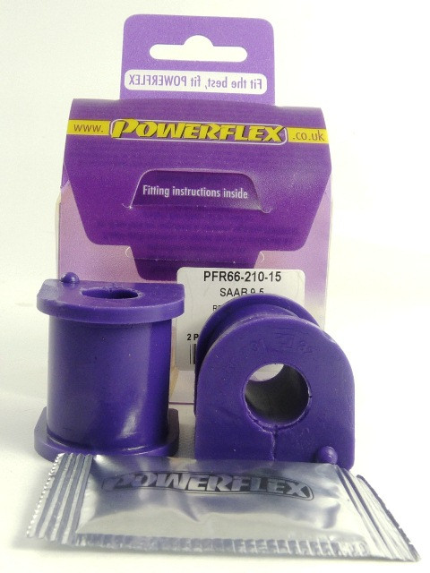 Silentbloc Powerflex pentru bară antiruliu spate 15 mm Saab 9-5 (1998-2010) YS3E - PF-R6621015-2 - PFR66-210-15 - 5055676507747