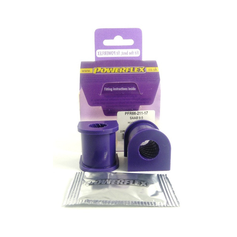 Silent-Bloc Powerflex Antistootstang Achter 17mm Saab 9-5 (1998-2010) YS3E - PF-R6621117-2 - PFR66-211-17 - 5055676507778