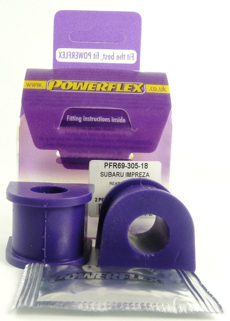 Powerflex Barra Stabilizzatrice Posteriore a Telaio 18mm Subaru Impreza Turbo, WRX & STi GD,GG (2000 - 2007) - PF-R6930518-2 - PFR69-305-18 - 5055676508539
