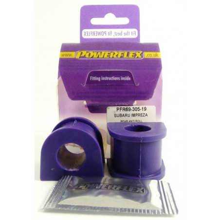 Silent-Bloc Powerflex Barre Anti-Roulis Arrière sur Châssis 19mm Subaru Impreza Turbo, WRX & STi GD,GG (2000 - 2007)