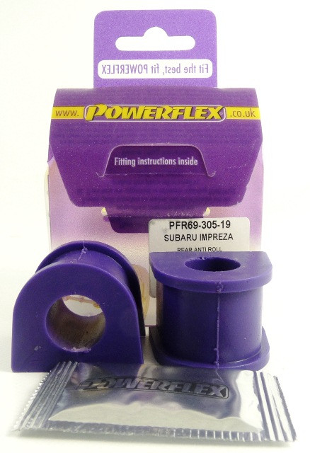 Powerflex bushes for Rear Anti Roll Bar To Chassis Bush 19mm Subaru Impreza Turbo, WRX & STi GD,GG (2000 - 2007) - PF-R6930519-2 - PFR69-305-19 - 5055676508546