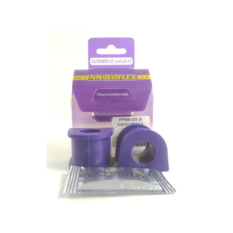 Silent-Bloc Powerflex stabilisatorstang achter op 20 mm chassis Subaru Impreza Turbo, WRX & STi GD,GG (2000 - 2007) - PF-R6930520-2 - PFR69-305-20 - 5055676508553