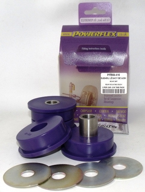 Powerflex bushes for Rear Diff Rear Mounting Bush Subaru Legacy BE, BH (1998 - 2003) - PF-R69416-2 - PFR69-416 - 5055676508621