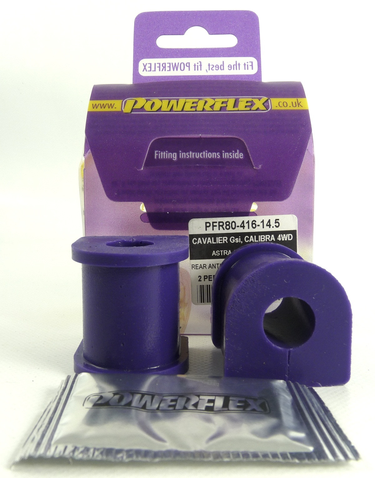 Silent-Bloc Powerflex rolbeugel achter (interieur) 14.5mm Opel Calibra (1989-1997) - PF-R80416145-2 - PFR80-416-14.5 - 5055676509901