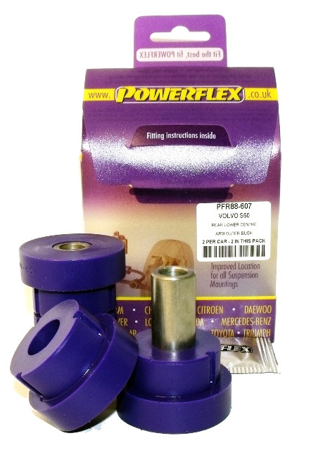 Silent-Bloc Powerflex Exterior Lower Centre Arm Volvo S60 (2001-2009), V70-Mk2, S80-Mk1 (2000-2007) - PF-R88607-2 - PFR88-607 - 5055676511362