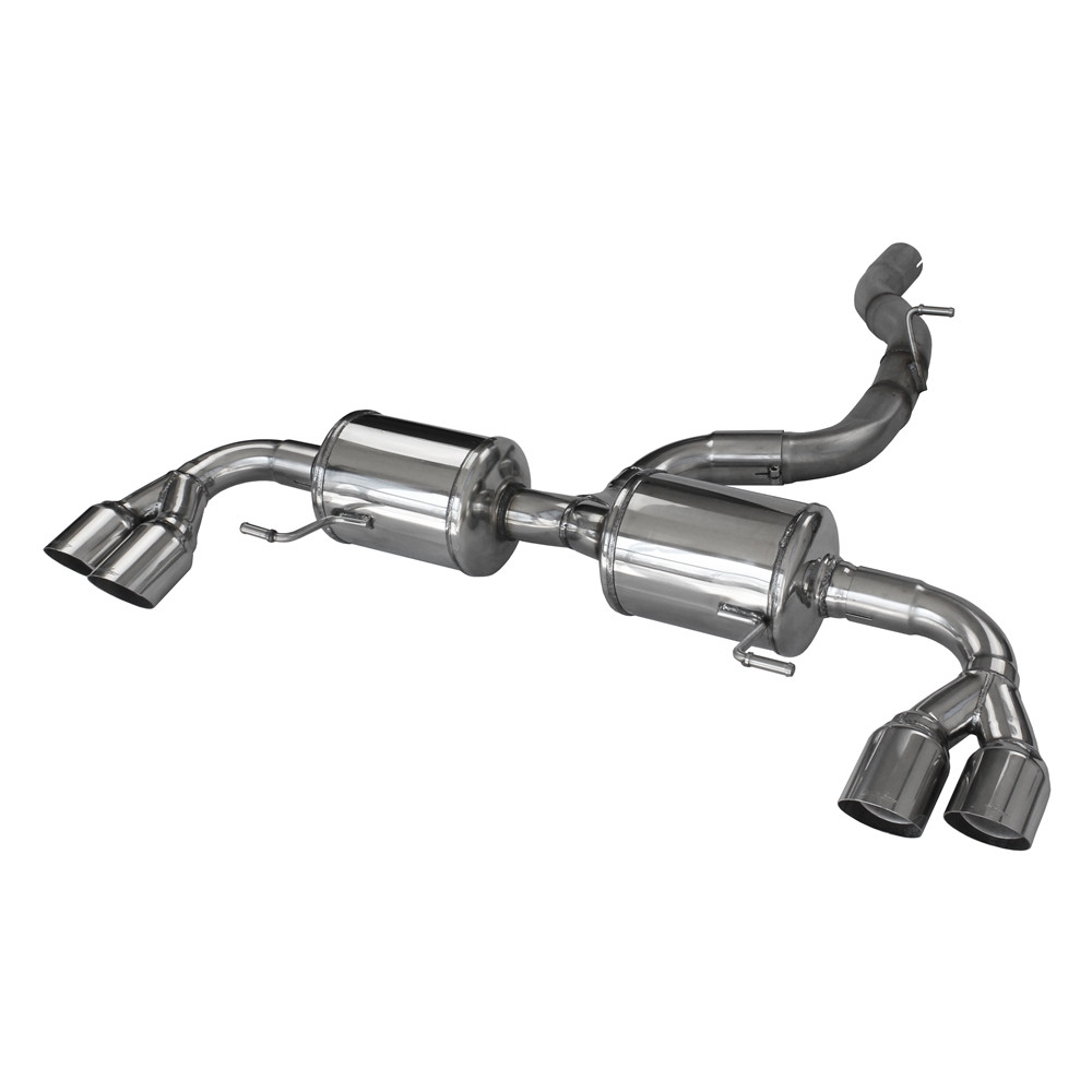 Inoxcar Exhaust Rear Silencer 2X80 RACING right+left AUDI A1 (Type 8X) S1 2.0 TFSI (231HP) QUATTRO Sportback after 2014 - IC-AUS102RA - AUS1.02.RA - 3661768111925