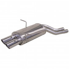 Scarico Inoxcar Silenziatore Terminale 2X80 X-RACE BMW E46 320i (150CV) dopo il 1998