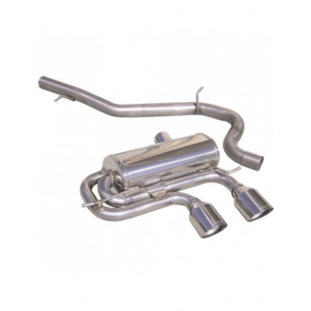 Inoxcar Exhaust Rear Silencer Central 2X102 RACING VOLKSWAGEN GOLF 6 2.0 R TSI 4MOTION (270HP) after 2010