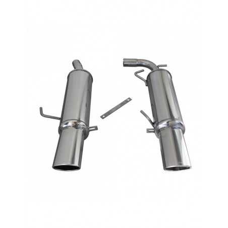 Echappement Inoxcar Silencieux Arrière Central 2X120X80 RENAULT CLIO 2 RS 2.0 phase3 182CV 2004-2005