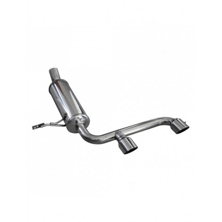 Echappement Inoxcar Silencieux Arrière Central 2X80 RACING RENAULT MEGANE 2 2.0 16V RS TURBO 225CV après 2004 diam 60