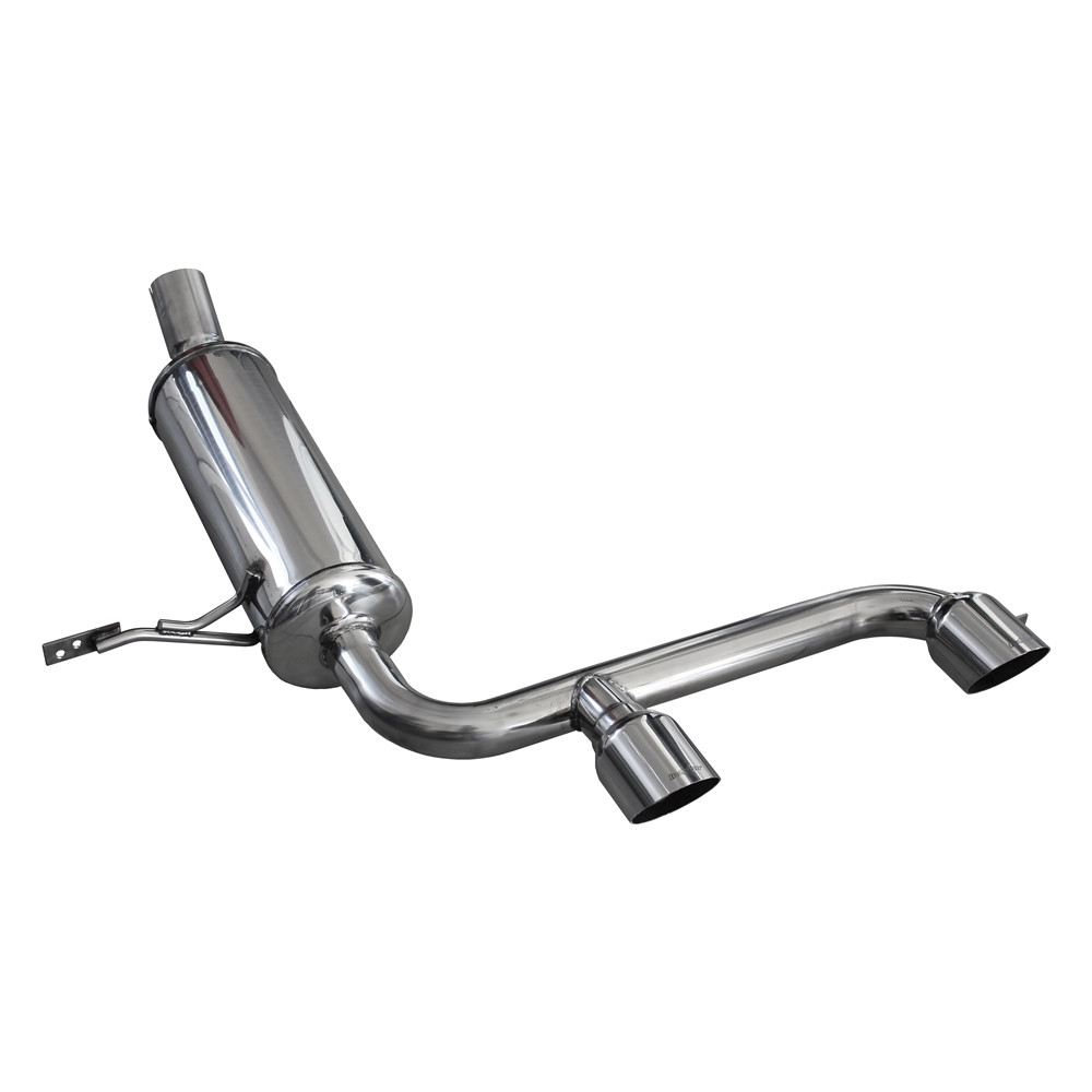 Scarico Inoxcar Silenziatore Terminale Centrale 2X80 RACING RENAULT MEGANE 2 2.0 16V RS TURBO (225CV) dopo il 2004 diam 60 - IC-REME21RA - REME.21.RA - 3661768678985