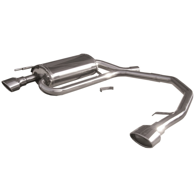 Inoxcar uitlaatdemper achter rechts + links 1X120X80 BMW E46 320D 150PK na 1999 diam 60 - IC-TWBM01120 - TWBM.01.120 - 3661768364413